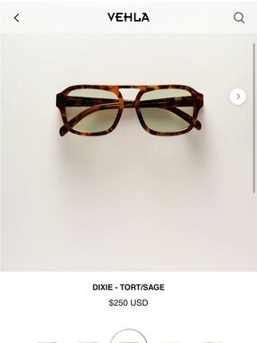 VEHLA Dixie Tortoise/Sage Sunglasses